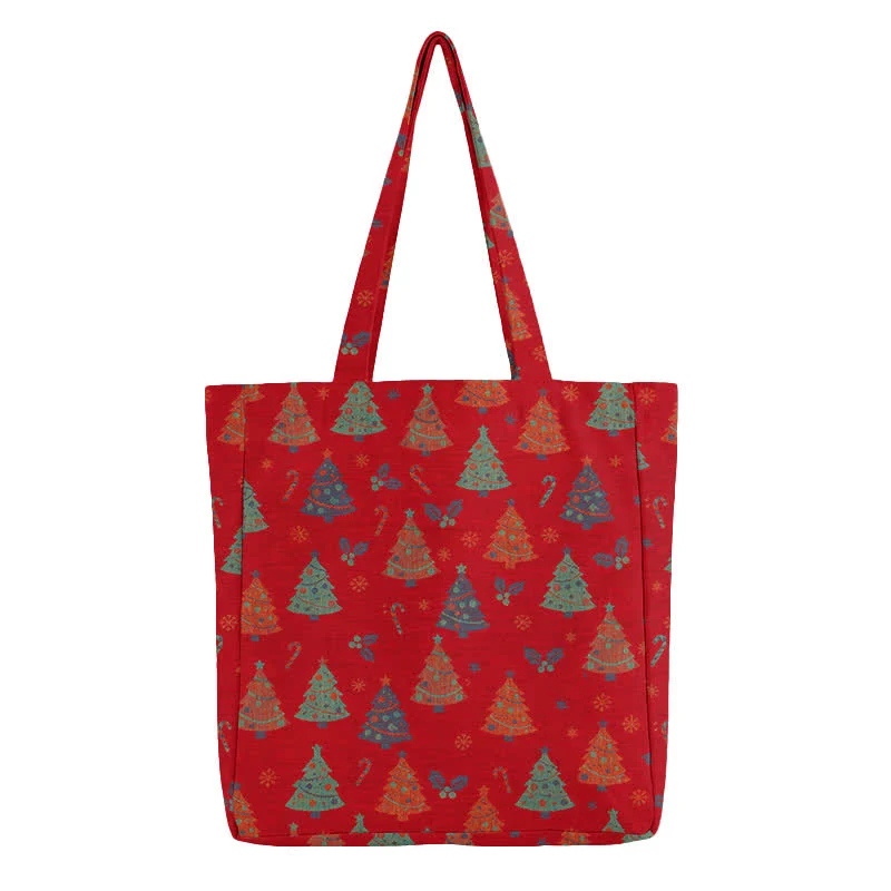 Weihnachtsbaum-Baumwolltasche Schultertasche