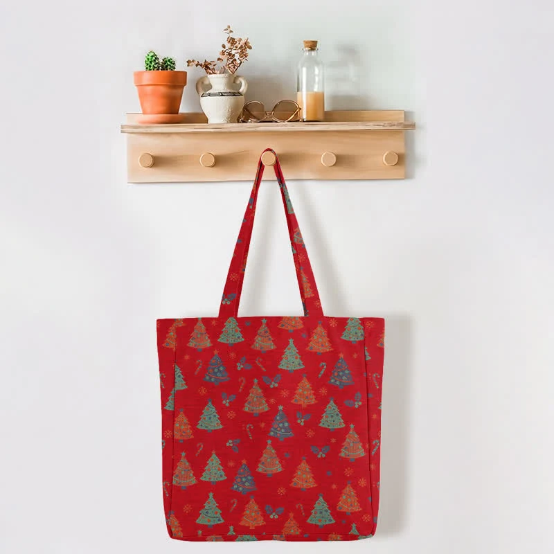 Weihnachtsbaum-Baumwolltasche Schultertasche