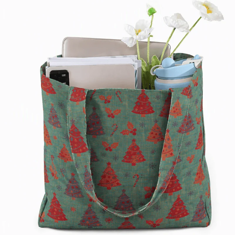 Weihnachtsbaum-Baumwolltasche Schultertasche