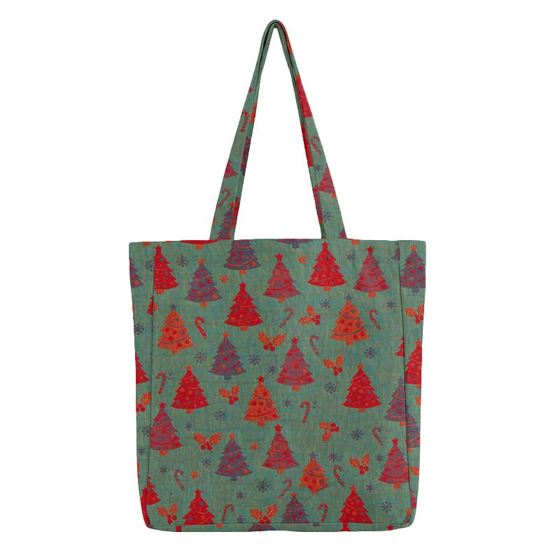 Weihnachtsbaum-Baumwolltasche Schultertasche