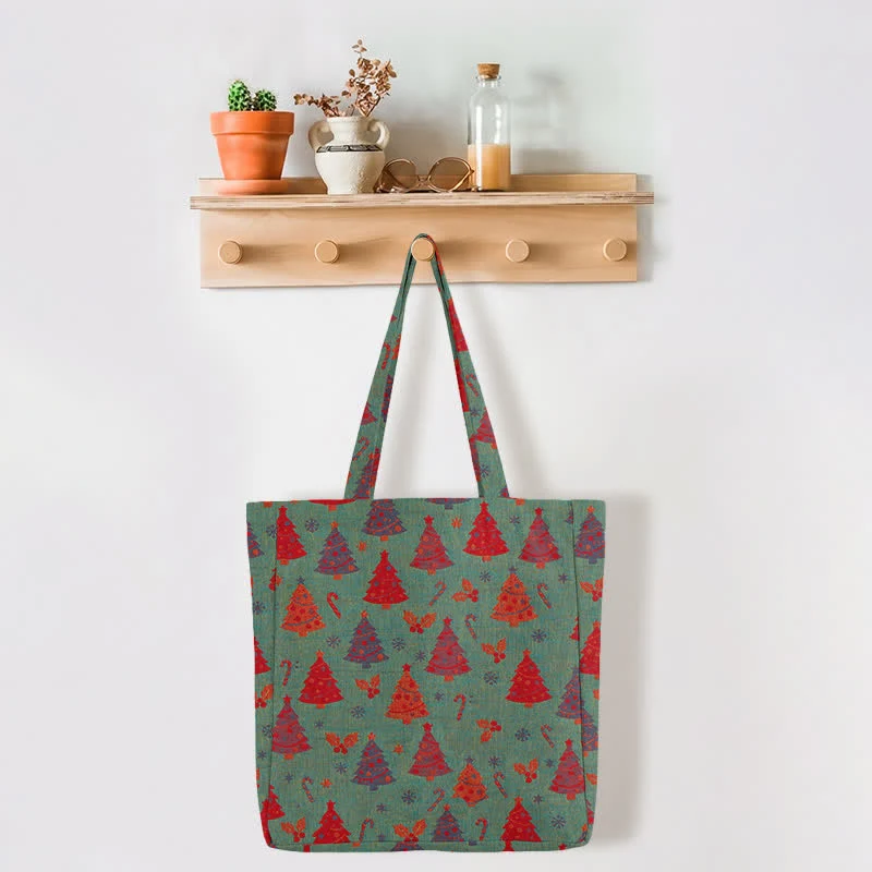 Weihnachtsbaum-Baumwolltasche Schultertasche