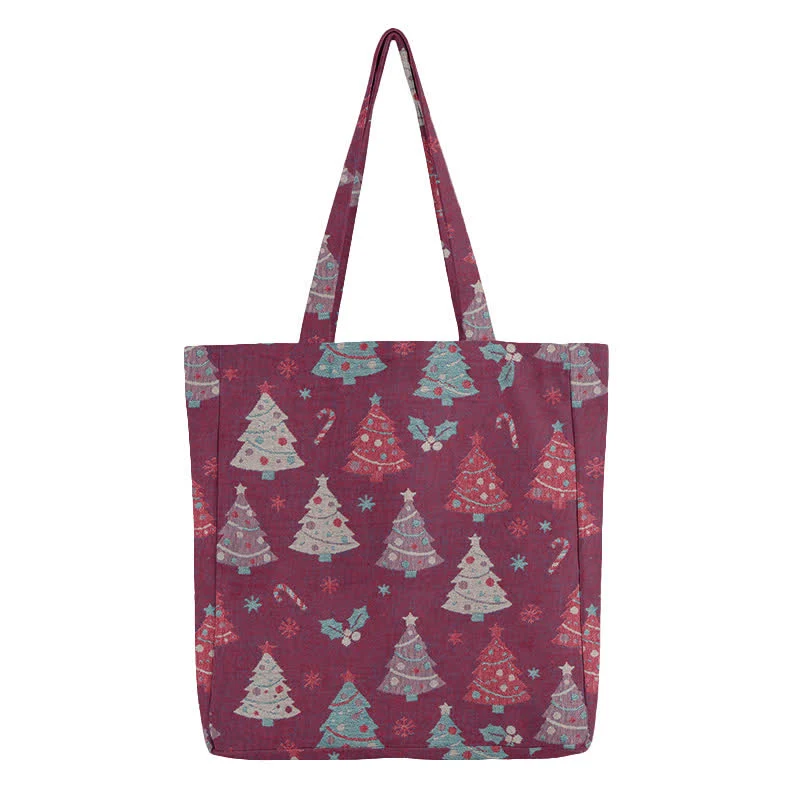 Weihnachtsbaum-Baumwolltasche Schultertasche