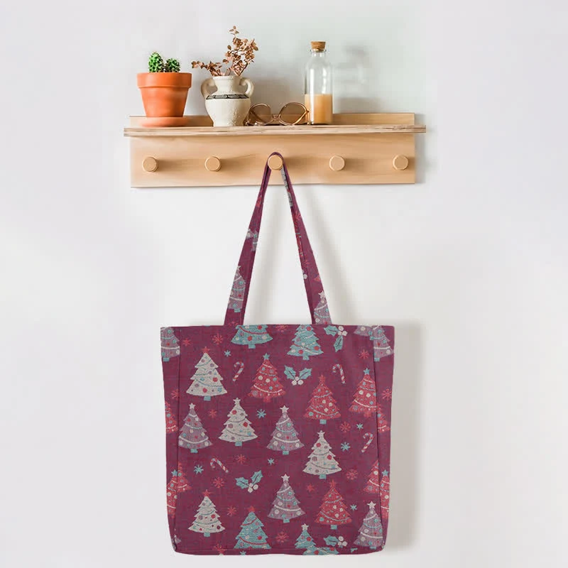 Weihnachtsbaum-Baumwolltasche Schultertasche