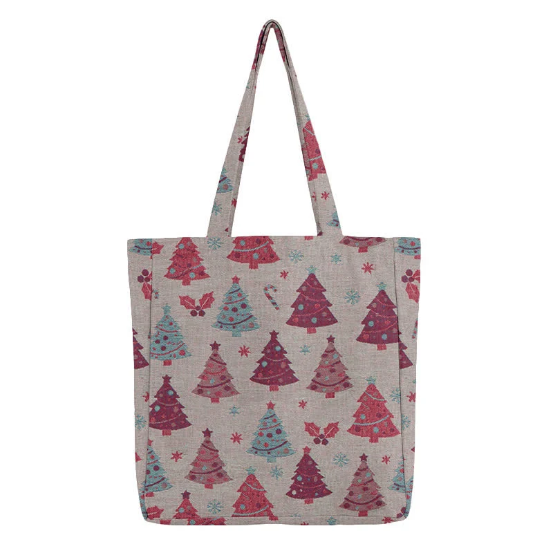 Weihnachtsbaum-Baumwolltasche Schultertasche