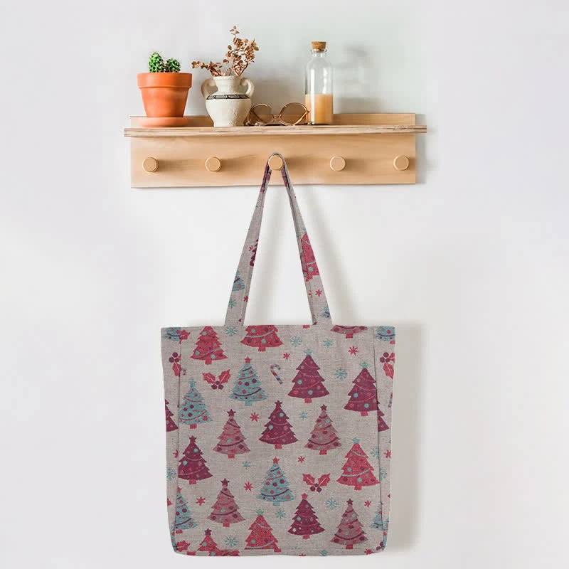 Weihnachtsbaum-Baumwolltasche Schultertasche