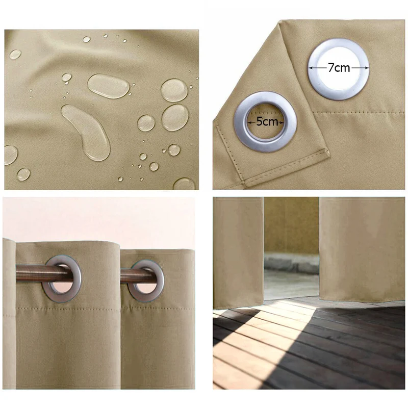 Outdoor Vorhang Beige für Wintergarten