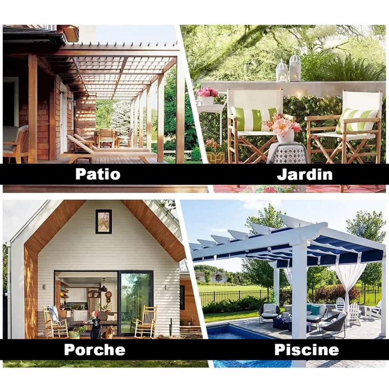 Wetterfester Vorhang für Pergola Garten