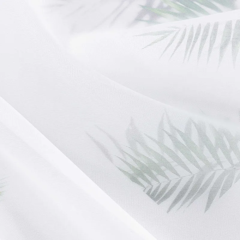 Scheibengardine Weihnachten Transparent mit rotem Rand und Weihnachts Stickerei