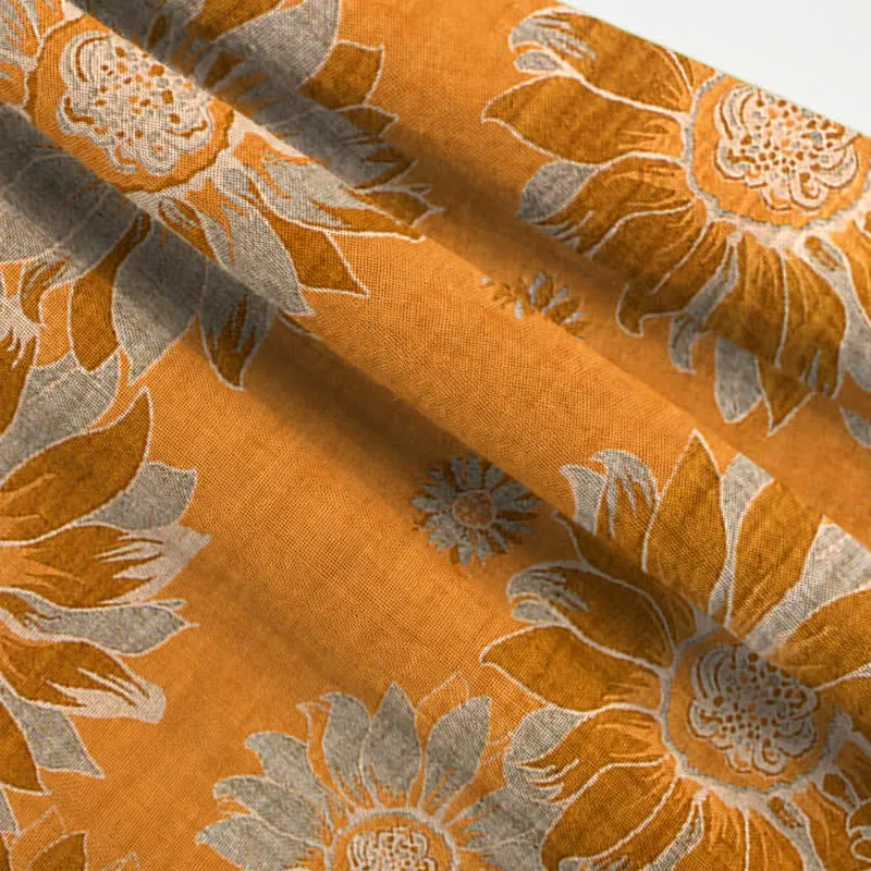 Orientalisches Sonnenblumen-Baumwollpyjama-Set