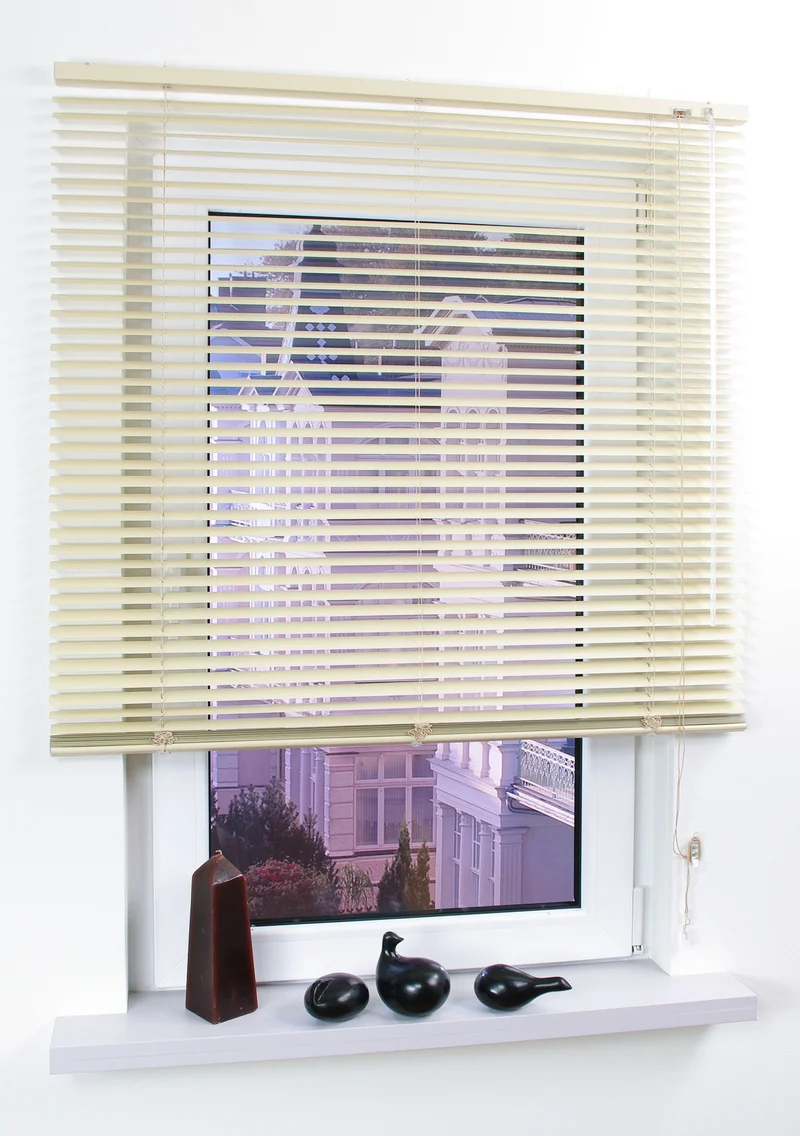 GARDINIA Aluminium-Jalousie mit 25mm Lamellen für Wand- und Deckenmontage verschiedene Farben und Größen
