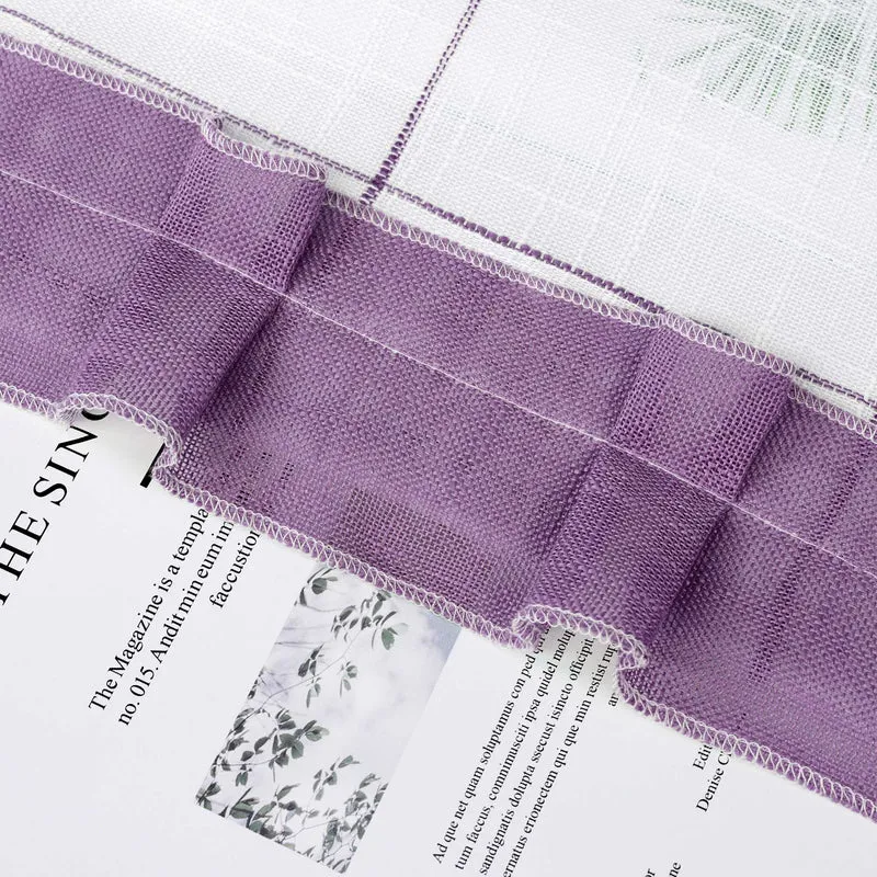 Scheibengardine im Landhausstil aus Leinen mit Schleifen 1 stück