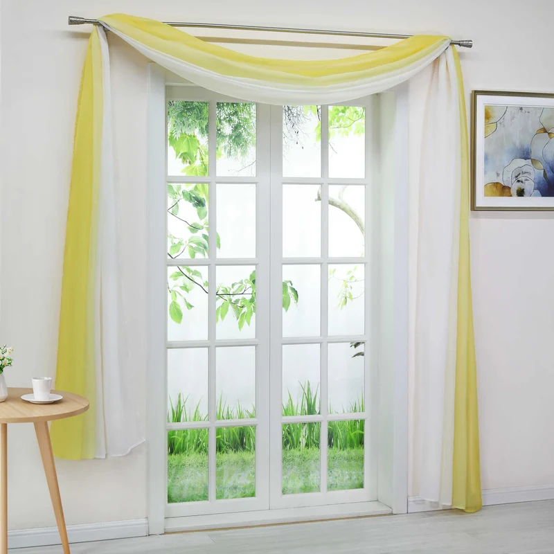 Dekorative Gardine Schal mit Farbverlauf 1 Stück