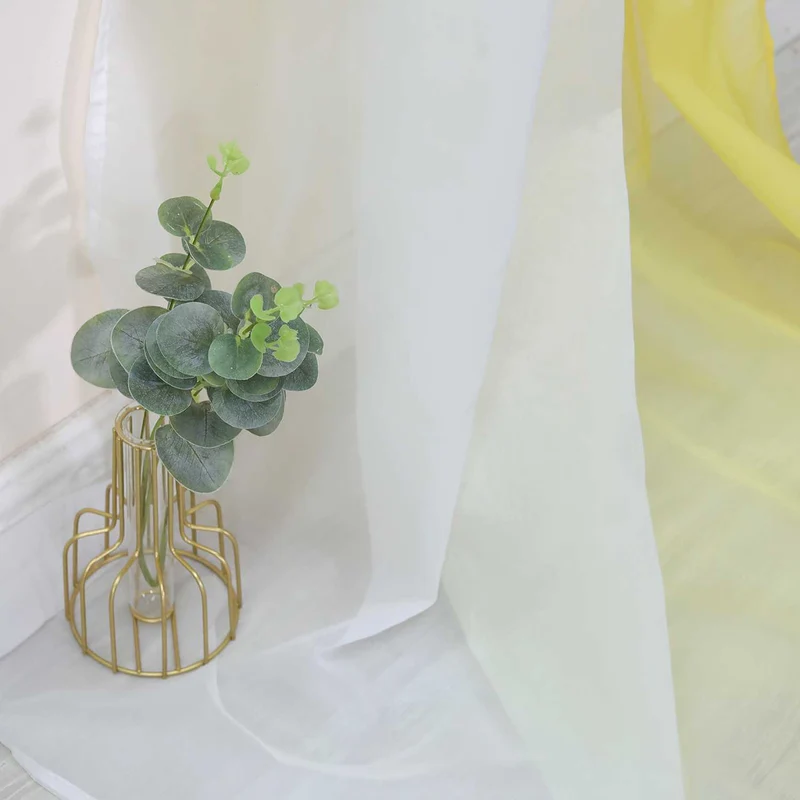 Dekorative Gardine Schal mit Farbverlauf 1 Stück