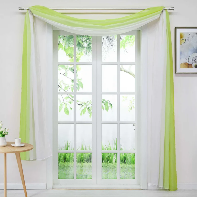 Dekorative Gardine Schal mit Farbverlauf 1 Stück