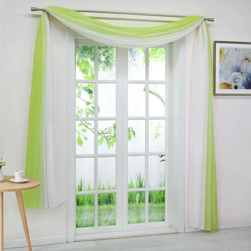 Dekorative Gardine Schal mit Farbverlauf 1 Stück