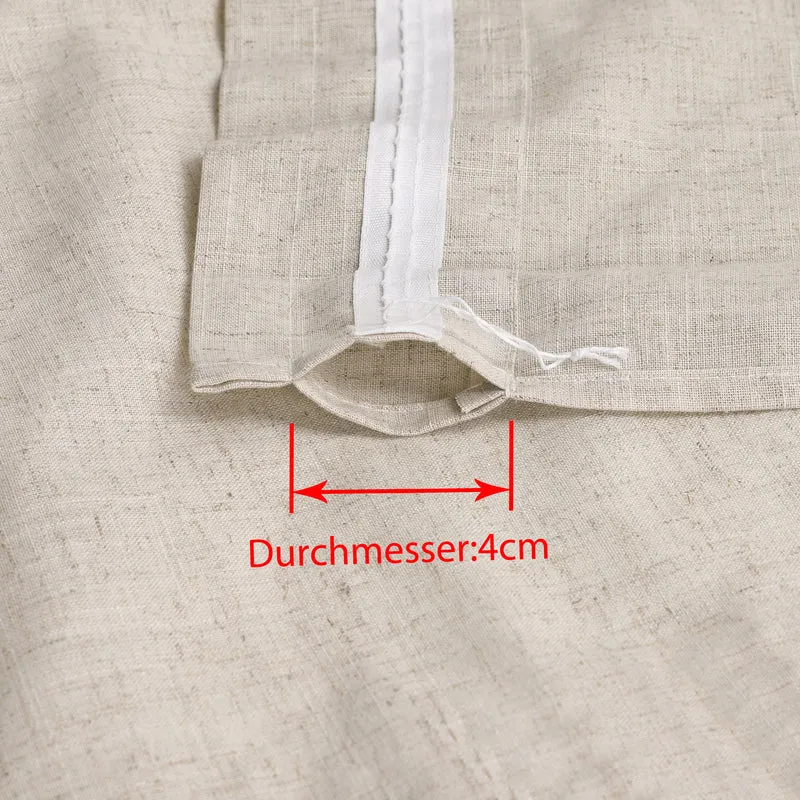 Scheibengardine Landhausstil mit Streifen 2er Set