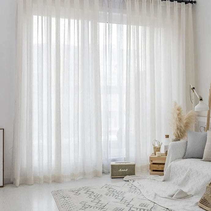 Gardine in Leinenoptik für Wohnzimmer