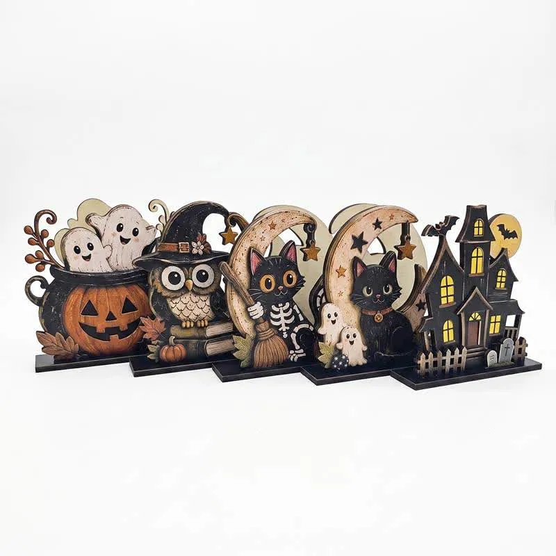 Halloween-Serviettenhalter aus Holz