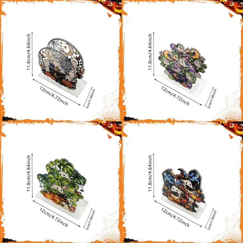 Niedlicher Halloween-Serviettenhalter aus Acryl in Geisterform