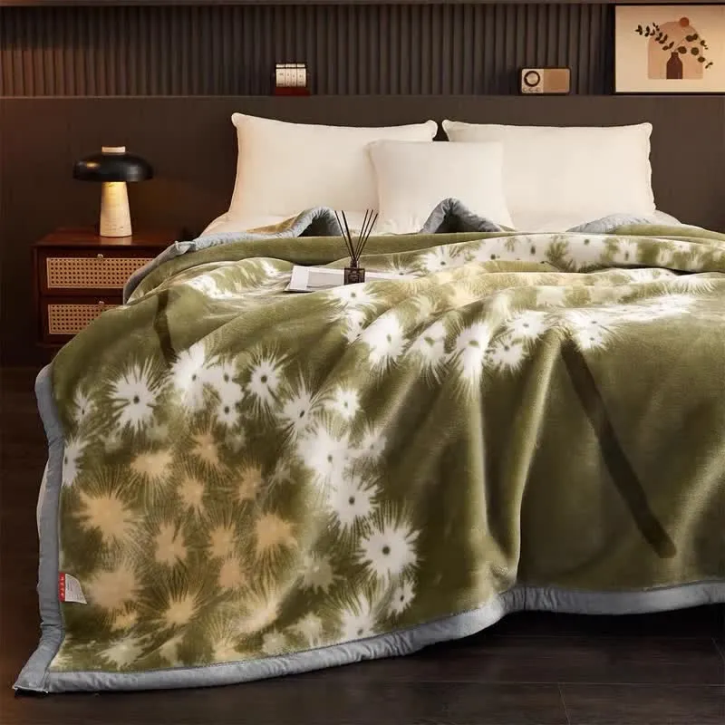 Kuschelige Fleecedecke mit Löwenzahn-Motiv