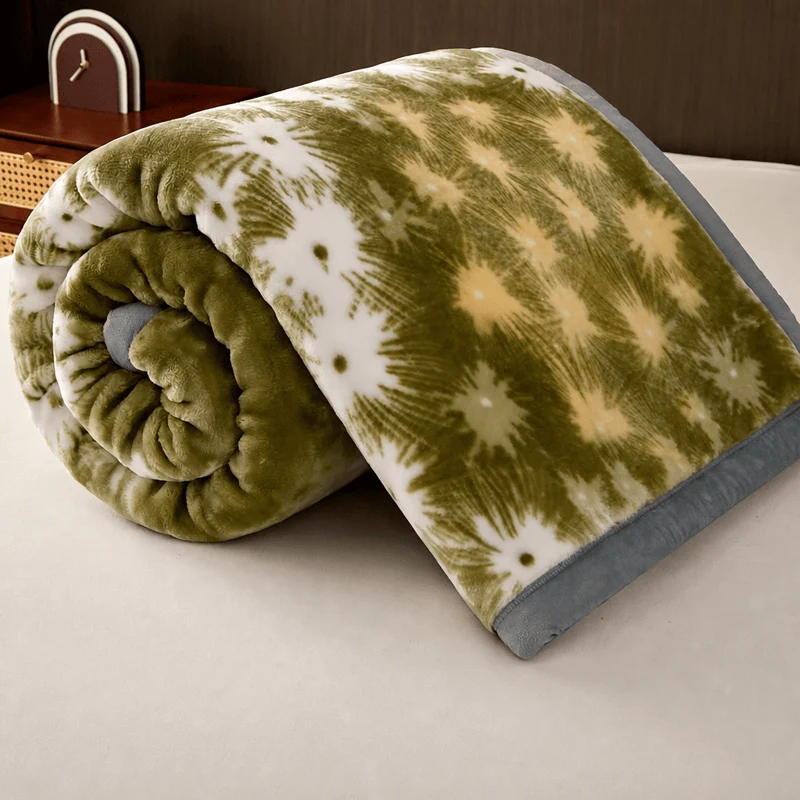 Kuschelige Fleecedecke mit Löwenzahn-Motiv