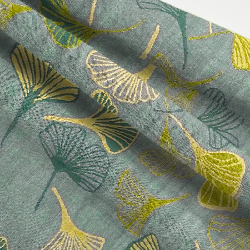 Orientalischer Ginkgoblatt-Baumwollpyjama-Set
