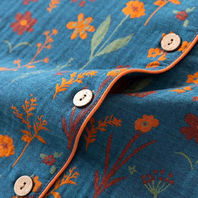 Gartenblüte Baumwoll-Loungewear-Set