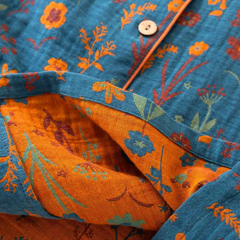 Gartenblüte Baumwoll-Loungewear-Set
