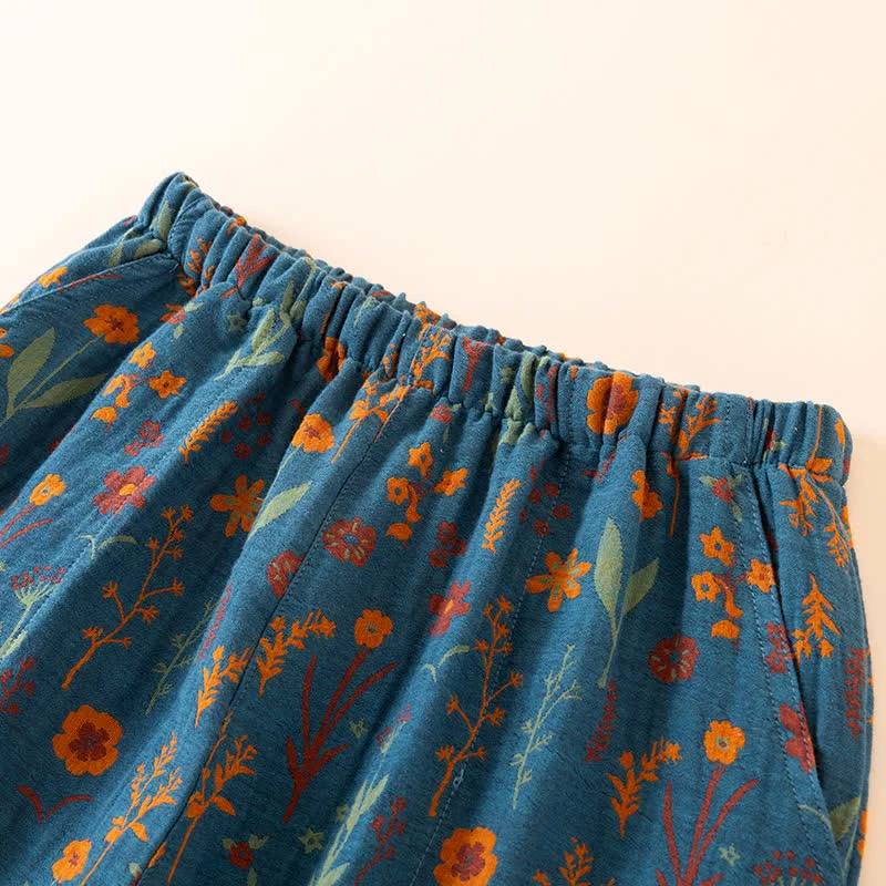 Gartenblüte Baumwoll-Loungewear-Set