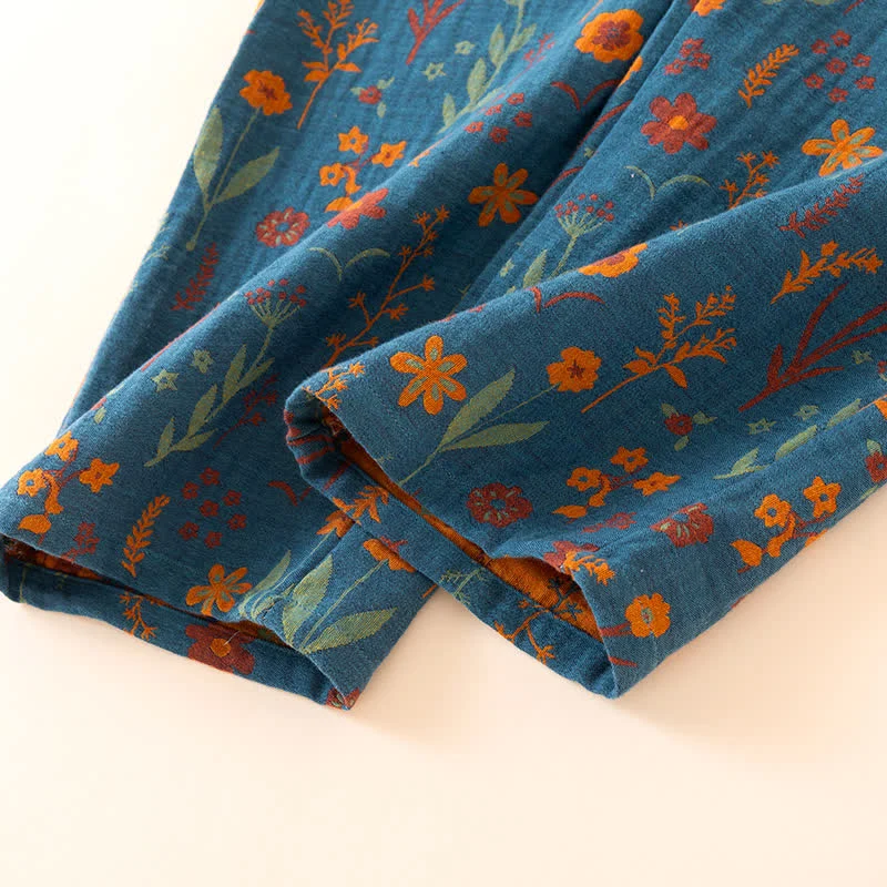 Gartenblüte Baumwoll-Loungewear-Set