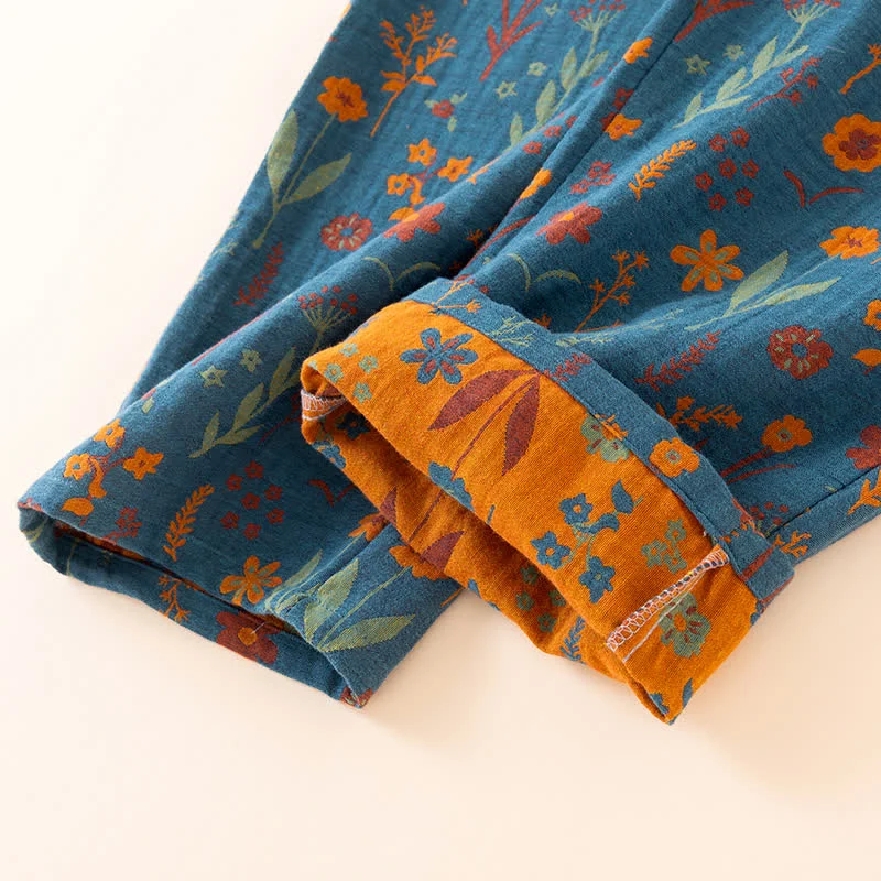 Gartenblüte Baumwoll-Loungewear-Set