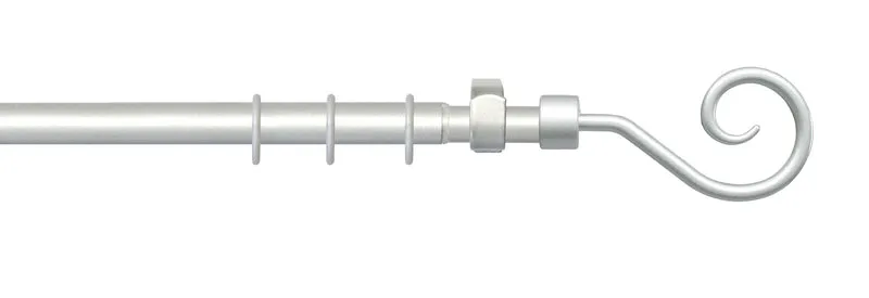 GARDINIA Gardinenstangen-Set ausziehbar 130 - 240 cm, Komplettstilgarnitur ø 16/13 mm inkl. Befestigungsmaterial, verschiedene Stile und Farben, Metall