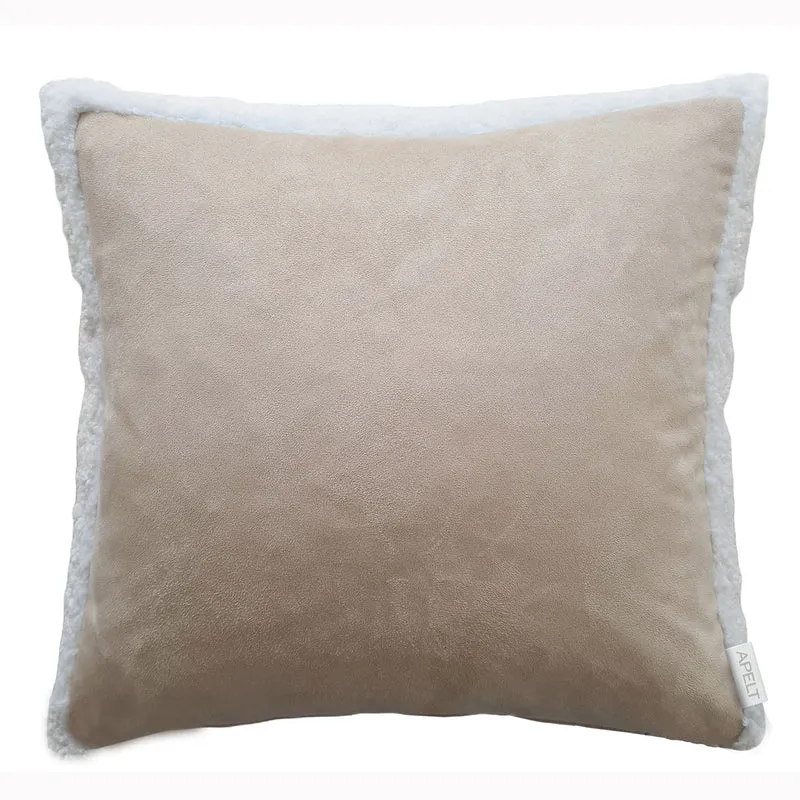 APELT Montana Kissenbezug aus weichem Velours mit kuscheligem Fake-Fur-Teddyfell