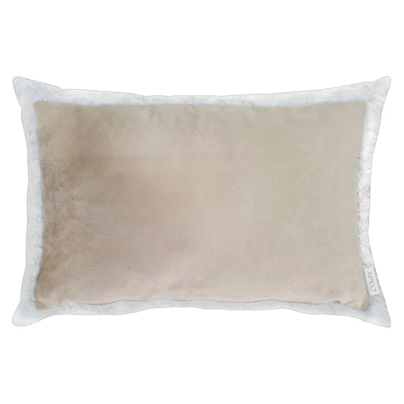 APELT Montana Kissenbezug aus weichem Velours mit kuscheligem Fake-Fur-Teddyfell