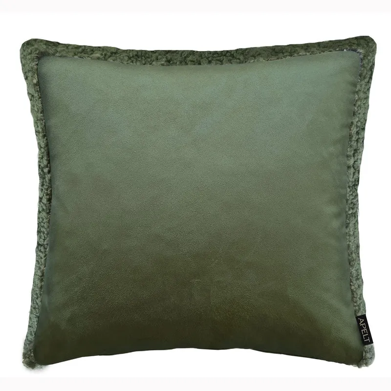 APELT Montana Kissenbezug aus weichem Velours mit kuscheligem Fake-Fur-Teddyfell