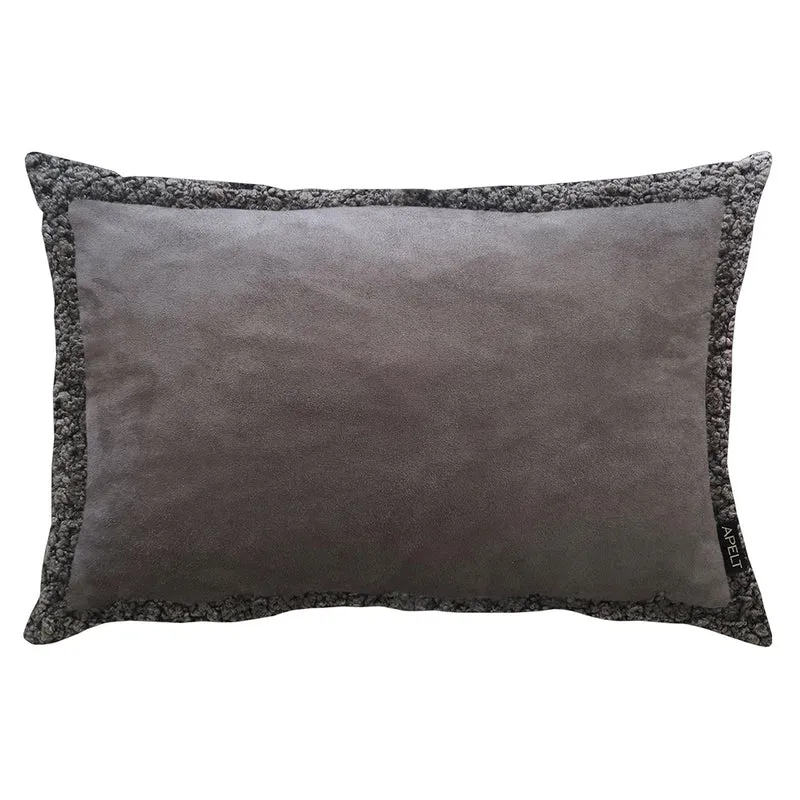APELT Montana Kissenbezug aus weichem Velours mit kuscheligem Fake-Fur-Teddyfell