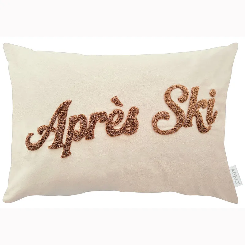 APELT Apres Ski Samtkissen mit Stickerei