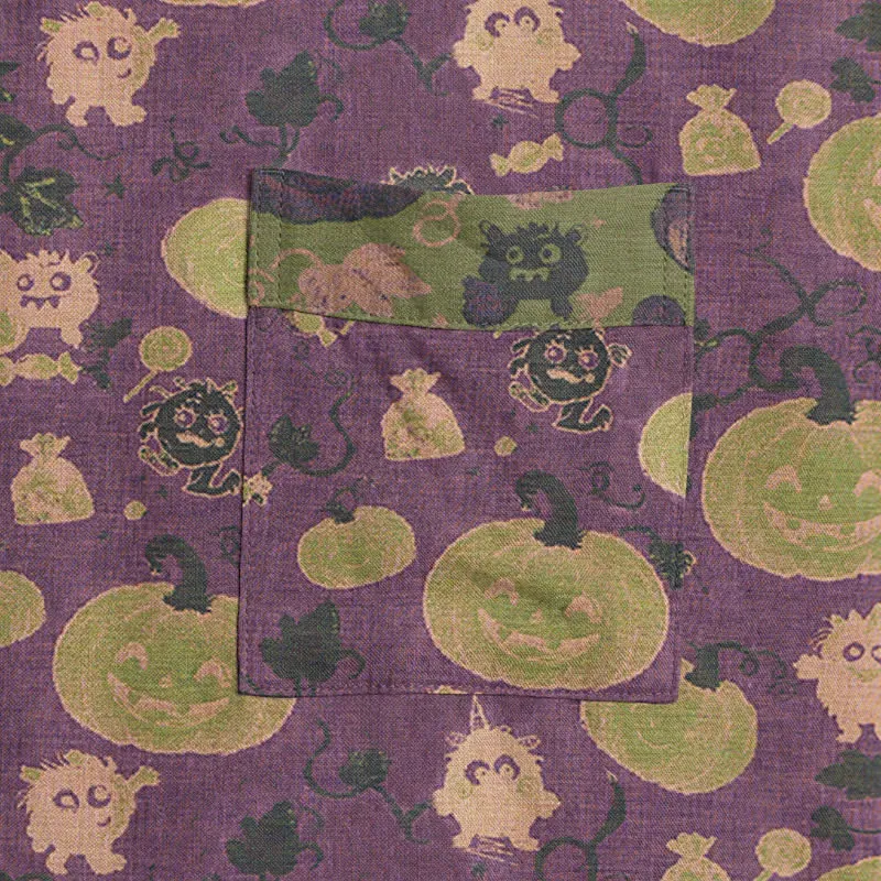 Halloween Kürbis Monster Baumwollkimono-Bademantel