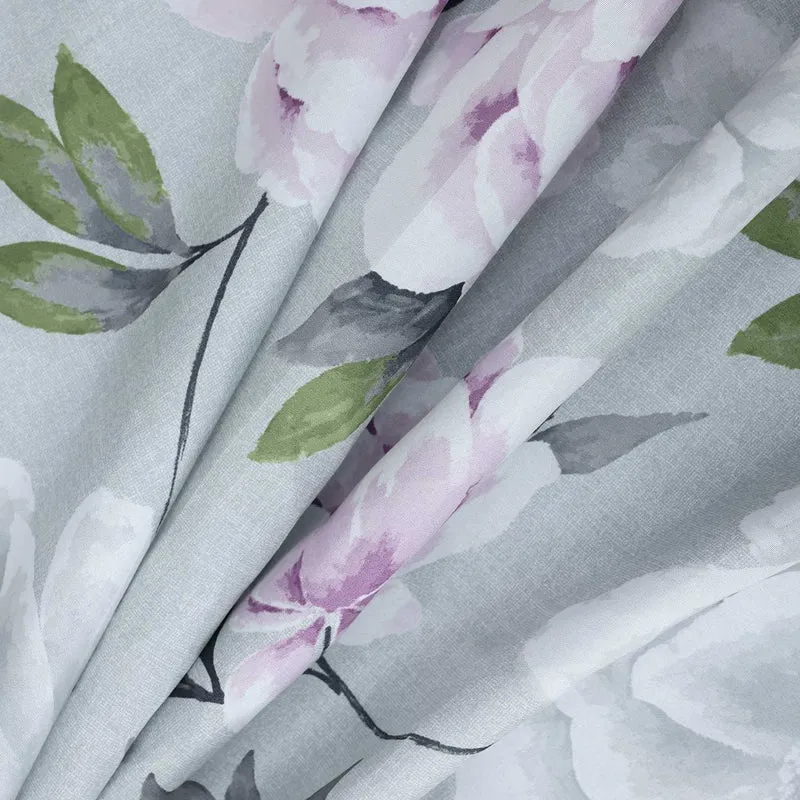 Verdunkelungsvorhang Ösenschal mit Blumenmuster Thermovorhang 1 Stück