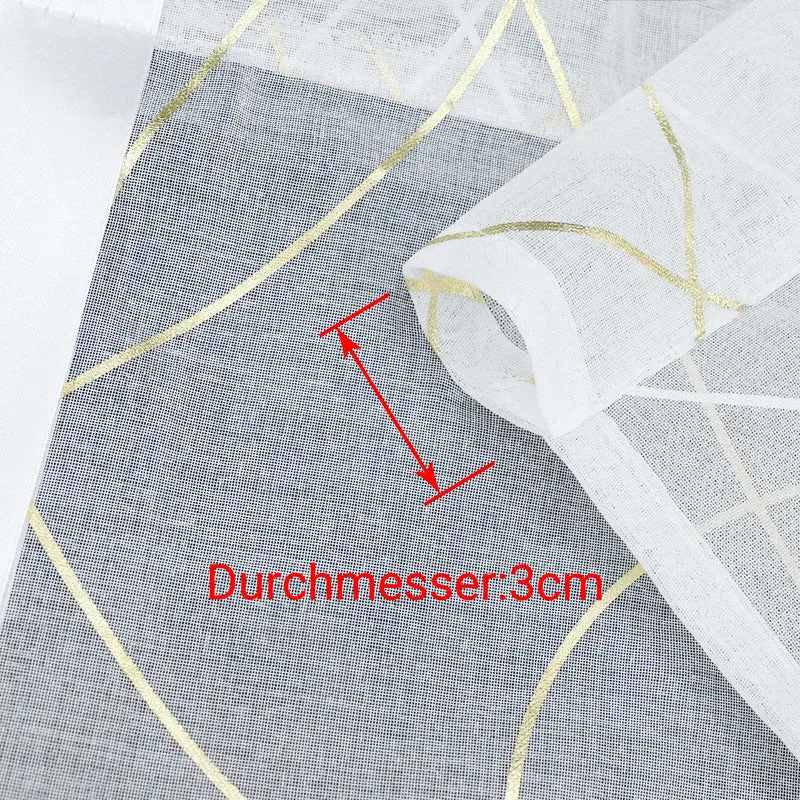 Rollo mit Wellenstreifen durch Tunnelzug Satinband Halbtransparent