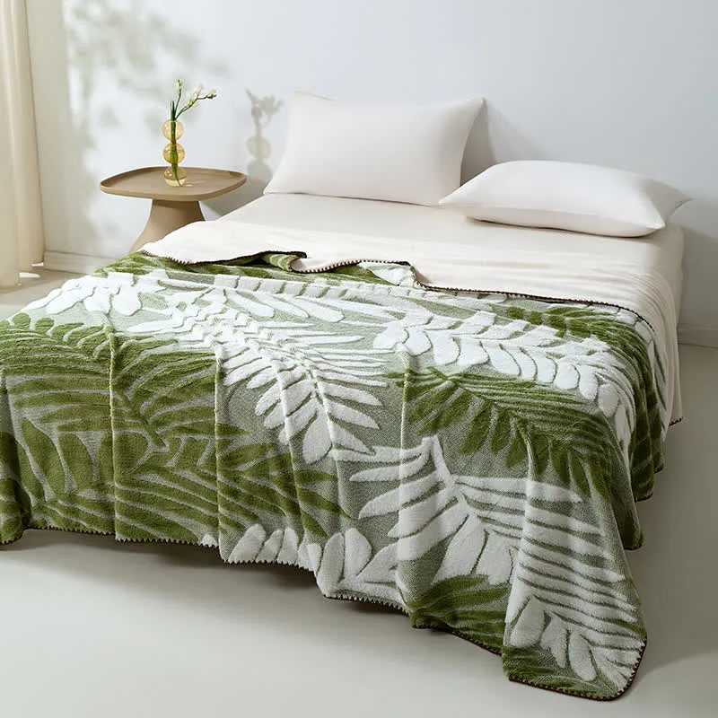 Moderne botanische Fleecedecke