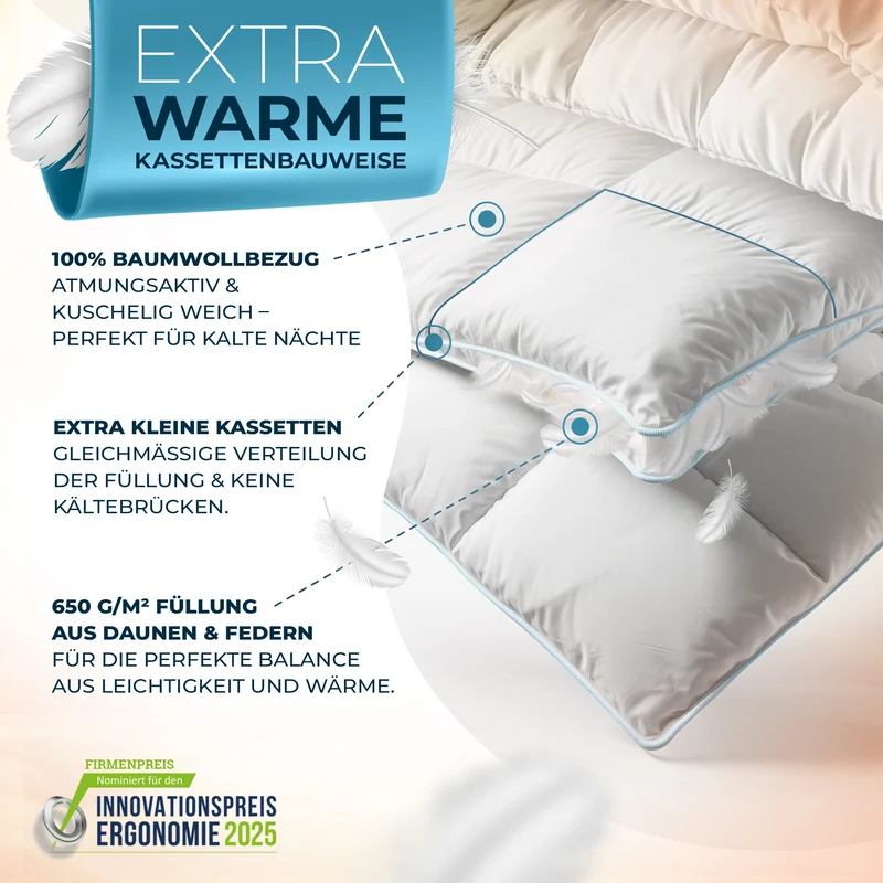 Winter-Daunendecke Extra Warm [Made in Germany]