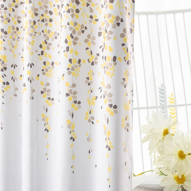 Outdoor Vorhang mit blauem Blumenmuster