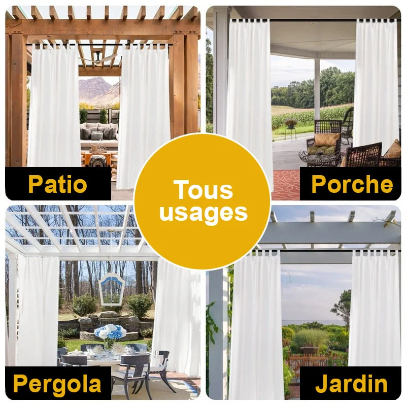 Wetterfester Outdoor Vorhang für Pergola