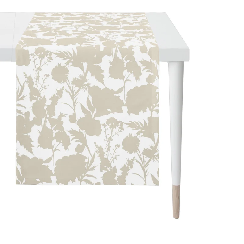 APELT 7002 Tischläufer Sommerblüten als Faux-Uni all-over
