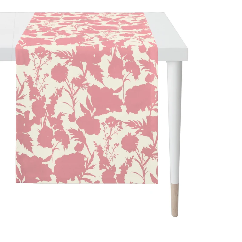 APELT 7002 Tischläufer Sommerblüten als Faux-Uni all-over