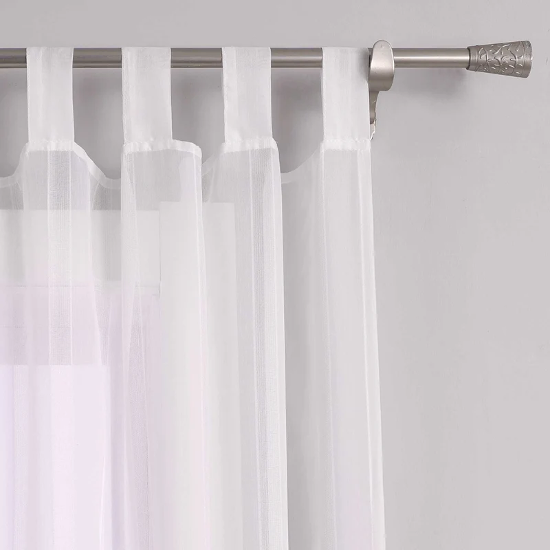Gardine Schlaufenschal mit Streifen Unifarbe transparent Lichtdurchlässig