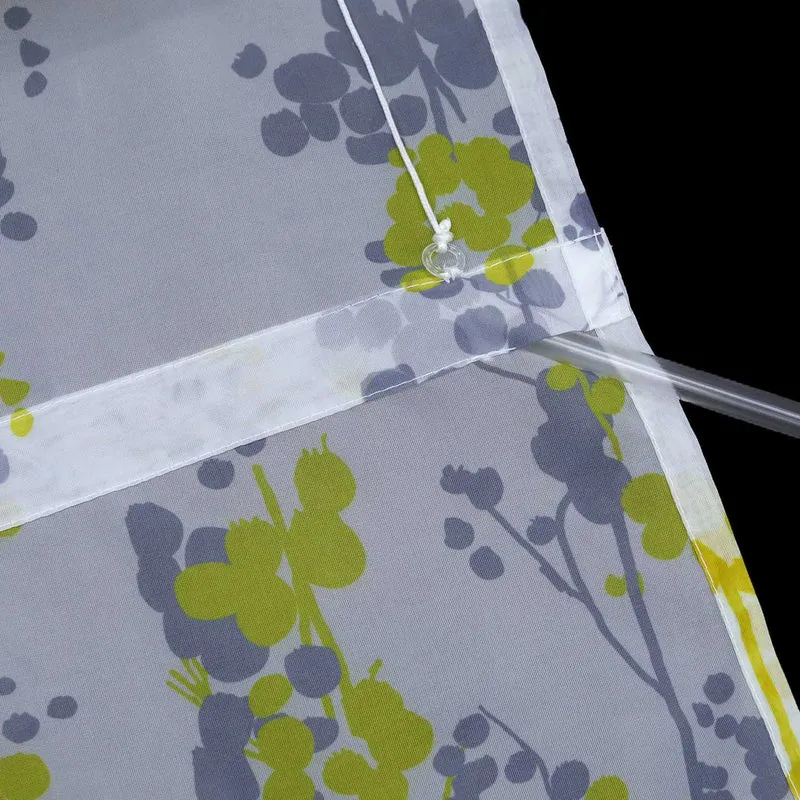 Rollo mit Schlaufenaufhängung Voile Raffgardine mit Blaubeermuster