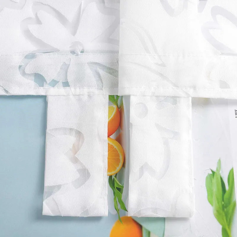 Delien Rollos mit Blumenmuster mit Schlaufenaufhängung