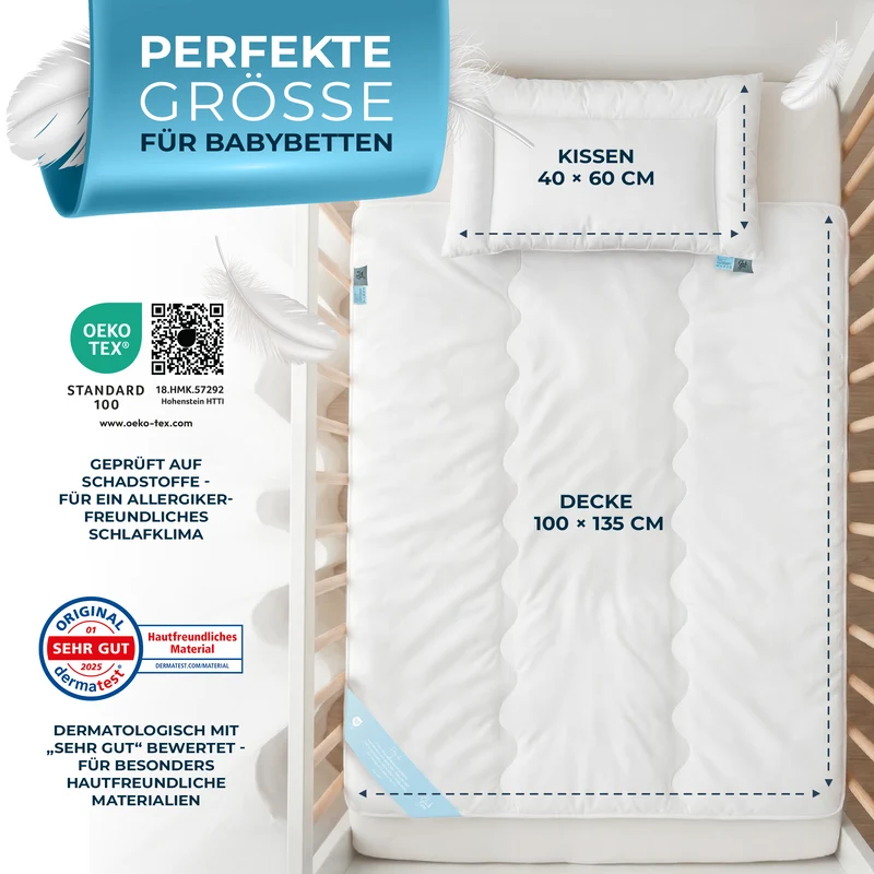 Baby Schlafset – Decke & Kissen [OEKO-TEX zertifiziert]